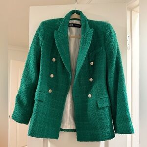 Green Tweed Zara Blazer